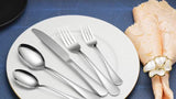 [30pcs Silverware Set Durable] 30pcs silverware set for 6 people, high-end stainless steel tableware set, mirror polished, durable household kitchen tableware set, including fork, knife and spoon set, dishwasher safe cleaning