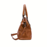 Fashionable Designer Soft Leather Retro Tote Bag - Large Capacity, Multi-pocket Organizer - Casual Ladies Shoulder & Crossbody Bag with Adjustable Strap - Perfect Mothers Day Gift for Her - Durable, Stylish, and Versatile Pur