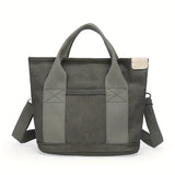 Elegant Canvas Tote Bag: Secure Zipper, Spacious & Lightweight - Perfect for Everyday Use & Comfort