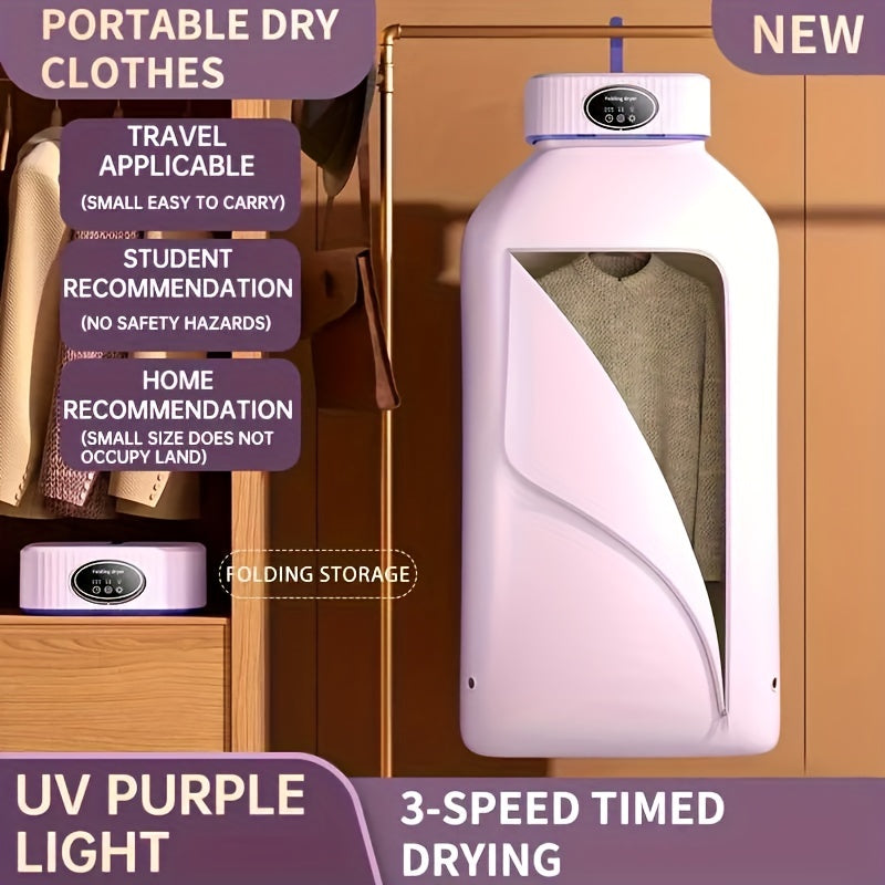 Portable Clothes Dryer, Mini Dryer Machine With Timing Function Equipped - Compact And Convenient Drying Solution For Apartment, Dorm, RV - Quick And Easy To Use Compact Dryer Machine With Dryer Bag For Delicate Garments
