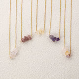 Irregular Crystal Stone Necklace Exquisite Colorful Pendant Neck Jewelry Lucky Protection Jewelry Gift