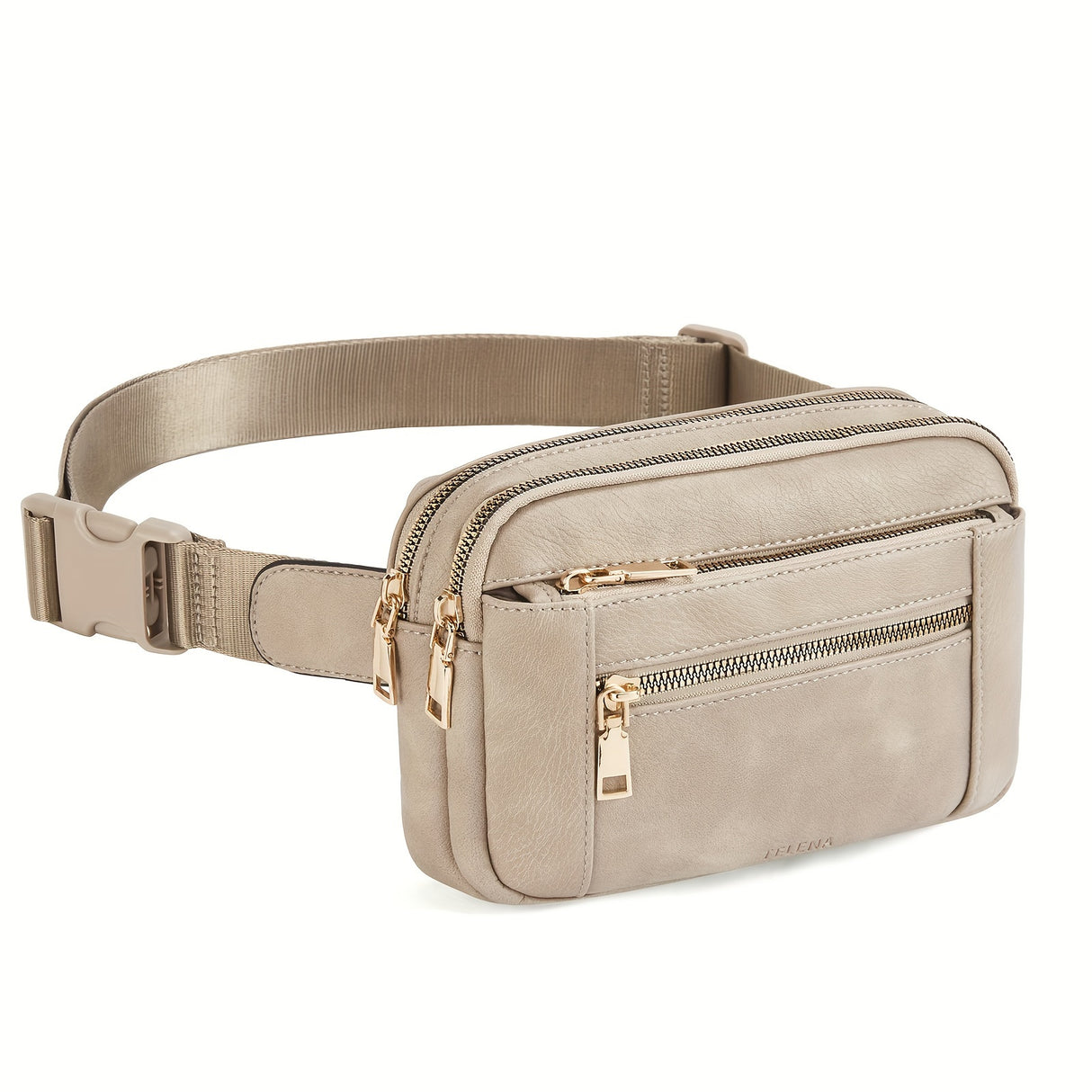 [Synthetic Leather Fanny Pack] 1pc Synthetic Leather Women's Casual Fanny Pack - Adjustable Strap Crossbody Belt Bag with Zipper Closure and Lining, Solid Color Waist Bag