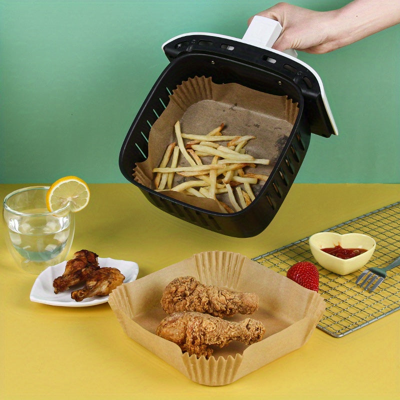 100pcs Durable and Versatile Air Fryer Liners - Perfect for Baking, Roasting, and Frying - Resistant to High Temperatures, Oil, and Water - Thickened for Long-Lasting Use