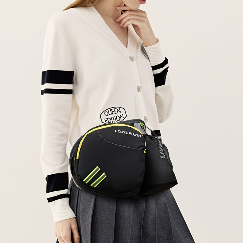 Womens Adjustable Casual Waist Pack - Zipper Closure, Polyester Lining, Solid Color, Versatile Travel & Outdoor Fanny Pack with Adjustable Strap - Simple and Stylish Vacation Belt Bag for Everyday Use