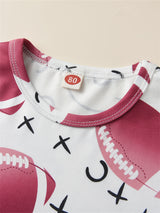 Girls' Cute 2-piece Outfits, Rugby Graphic Pullover & Flare Pants, Comfy Sets Kids Clothes For Spring Fall Christmas