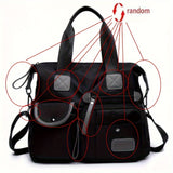 Women Tote Bag With Multi Pockets, Large Capacity Shoulder Bag, Lightweight Nylon Crossbody Bag For Travel