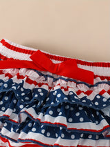 MinKidFashion Baby Girl Romper 4th of July Independence Day Infant Jumpsuit Shorts Outfit Pants Clothing Sets