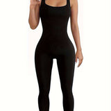 Jumpsuit for Women Workout Seamless Jumpsuits Yoga Ribbed One Piece Tank Tops Rompers Sleeveless Exercise Jumpsuits