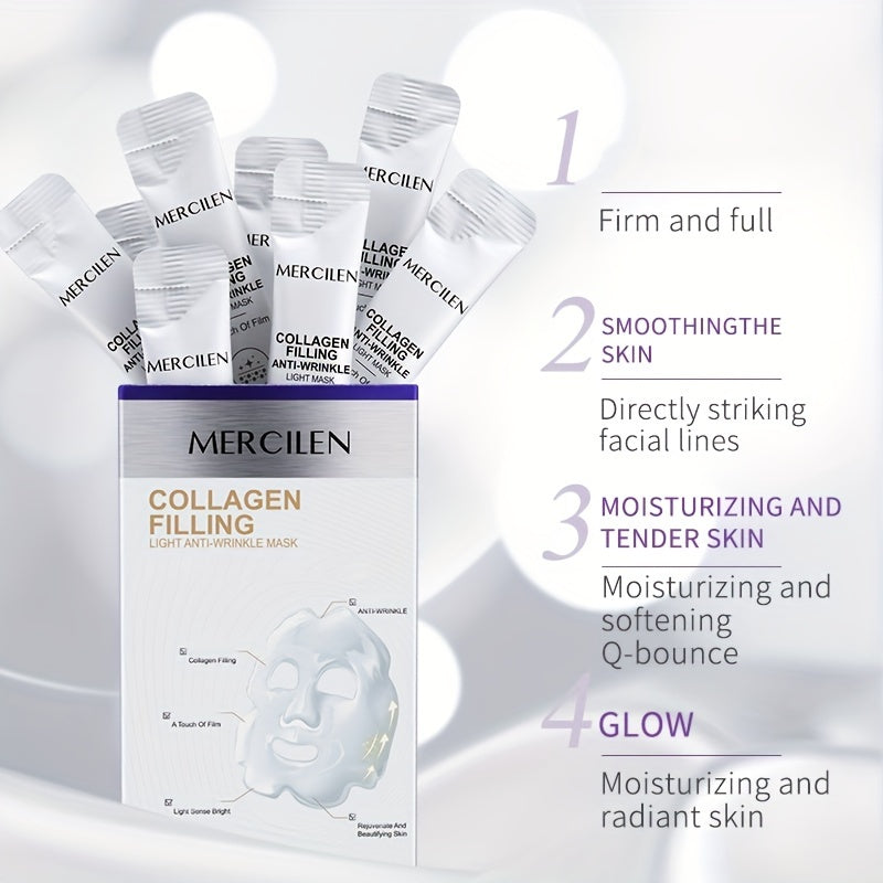 20pcs 5g COLLAGEN Deep Moisturizing Filling Mask, Replenishes Skin Moisture, Firming And Tightening Face Skin
