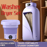 A Portable Washing Machine + A Portable Clothes Dryer, A Total Of Two Washing And Drying Sets, Folding Mini Small Washing Machine, Storable Portable Dryer, Home, Travel, Car, Dormitory And Apartment, Simple To Use And Does No