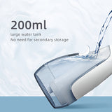 [Electric Toothbrush Water Floss Combo] 8 Brush Heads Rechargeable Electric Toothbrush - Water Floss Combination Kit with 5 Nozzles, Oral Doucher, White Home Kit