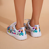 Popular Printed Running Shoes for Women - Breathable, Lightweight for Europe and America