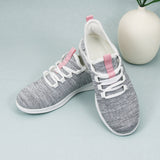 Women's Casual Slip-on Sneakers, Lightweight Lace Up Running Shoes, Knitted Low Top Sneakers
