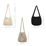 Trendy Literary Crochet Hobo Bag - Hollow Out Knitted, Crossbody, Stylish, Fashionable, and Spacious Handbag for Women