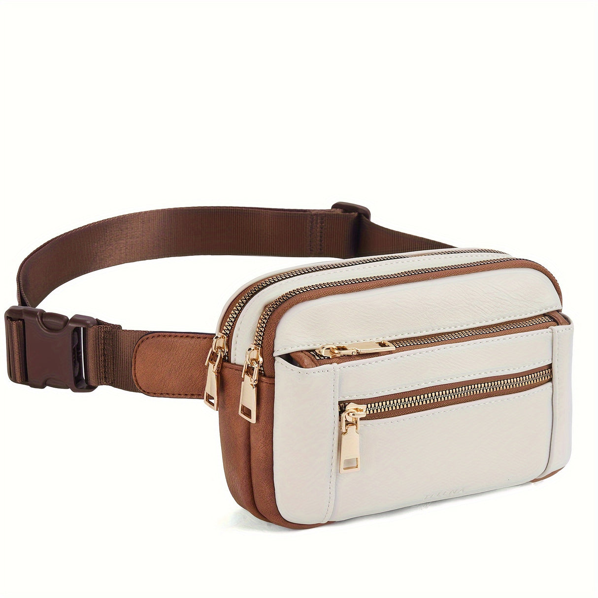 [Synthetic Leather Fanny Pack] 1pc Synthetic Leather Women's Casual Fanny Pack - Adjustable Strap Crossbody Belt Bag with Zipper Closure and Lining, Solid Color Waist Bag