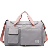 Nylon Large Capacity Travel Tote Bag With Crossbody Strap, Travel Bag, Gym Bag, Duffle Bag