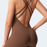 [For Women Scrunch Butt Romper] Workout Backless Jumpsuits Scrunch Butt Form Romper Bodysuits For Women Shorts Body Shaper