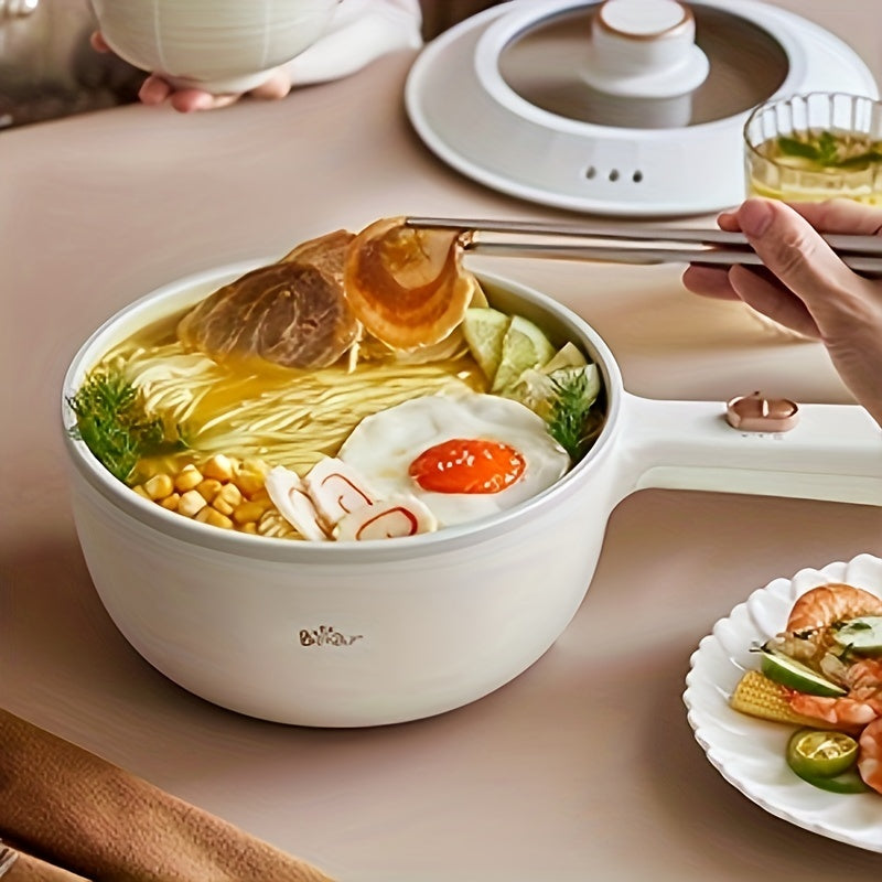 2L Bear Hot Pot Electric - Multifunctional Portable Cooking Pot with 1000W Rapid Heating, Non-Stick Frying Pan, Dual Power Adjustment, and Versatile Cooking Options for Steak, Egg, Ramen, Oatmeal, and More