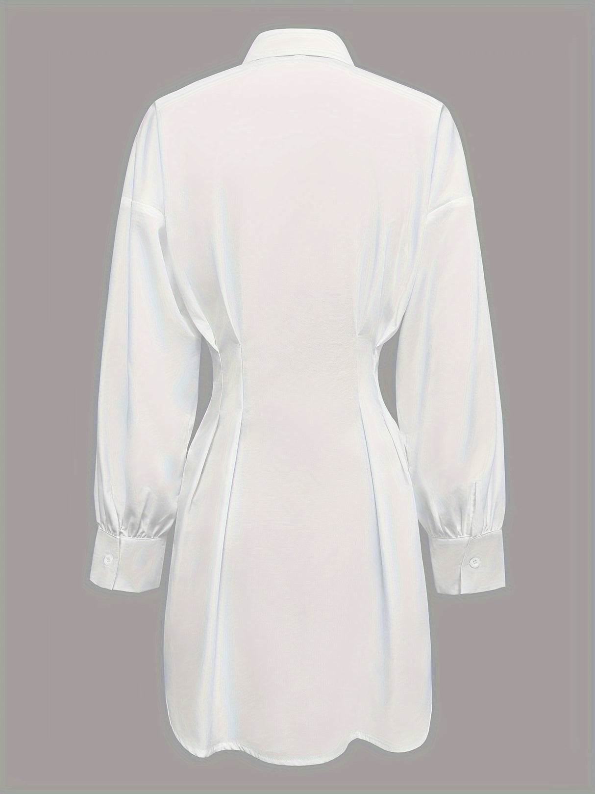 Chic Pleated Slim-Fit Blouse - Essential Long Sleeve Top for Women, Perfect for Spring & Fall