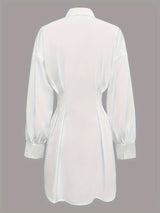 Chic Pleated Slim-Fit Blouse - Essential Long Sleeve Top for Women, Perfect for Spring & Fall