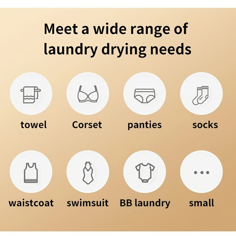 Compact & Portable Clothes Dryer - Foldable for Easy Storage, Ideal for Home, Dorms & Travel, 110V/220V, US Plug, Convenient, Magical Tool