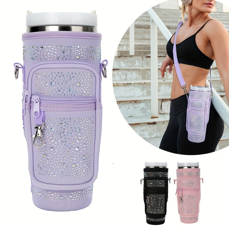 [Phone Belt Bag] Adjustable Cup Belt Bag With Phone Pocket | Water Bottle Carrier Bag