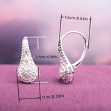 [Luxury Heart Earrings] Elegant Luxury Eight Heart Earrings - Cubic Zirconia Dangle Earrings for Daily & Party Wear