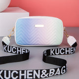 Chic Gradient Quilted Crossbody Bag - Durable PU Leather, Fashion-Forward Design - Versatile Shoulder Bag for Women