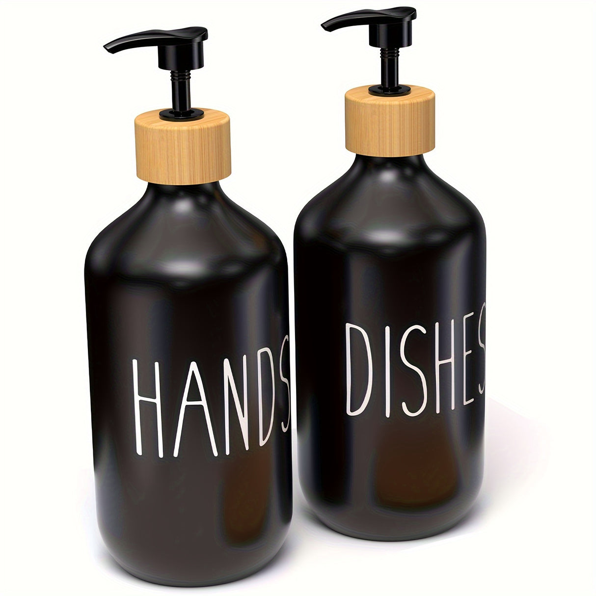 2pcs Soap Dispenser Set, Countertop Lotion Bottle, Bathroom Hand Soap Dispenser, Refillable Empty Bottle For Hand And Dish Soap, Bathroom Accessories, Home Decor