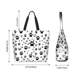 Large Capacity Tote Bag - Dog Paws Pattern Handbag Gym Bag, Travel Weekender Bag, Shopping Bag For Women Men