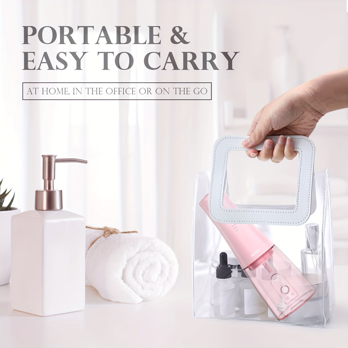 Pink Water Flosser And Electric Toothbrush, 6 Jet Tips & 8 Brush Heads, Usb Chargeable, Best Christmas Gift