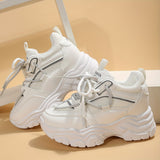 Women's Shockproof Thick Bottom Running Shoes, Casual Breathable Non-slip Sports Shoes