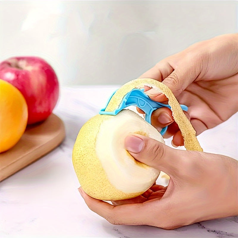 3pcs Portable Fruit Peeler Set - Stainless Steel Apple, Pear & Kiwi Skin Remover - Easy-to-Use Kitchen Gadget for Dorms & Home Use