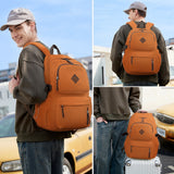 laptop backpack 15.6 inch anti theft travel backpacks for men and women large college bookbag work business daypack middle high school bag for girls boys teens students brown