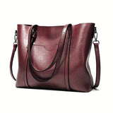 Luxurious Retro Tote Handbag - Women's Large Capacity Multi-Pocket Casual Shoulder Bag with Adjustable Strap, Perfect Mother's Day Gift - Soft, Stylish, and Spacious Purse for Ladies on Sale