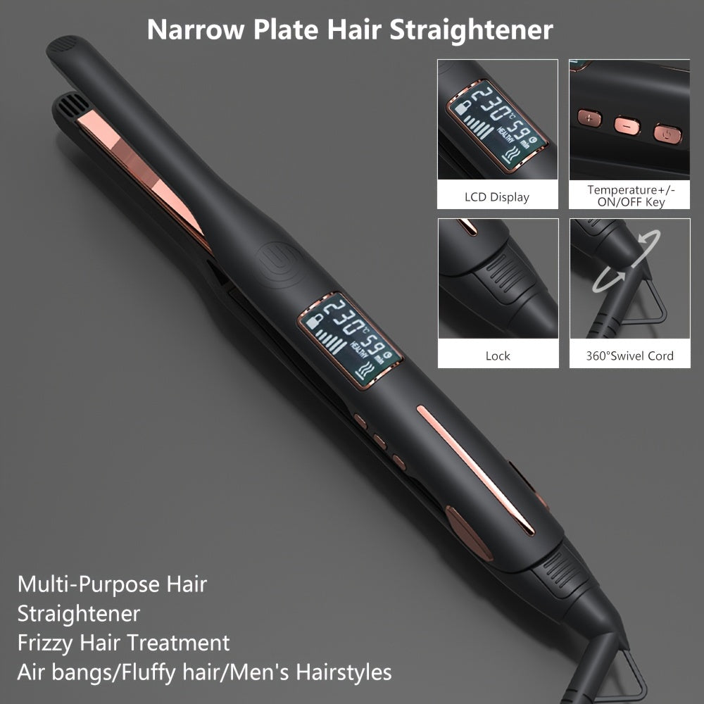 Hair Straightener Professional Ceramic Flat Iron With LED Display, 2 In 1 Hair Straightener & Curling Iron, Suitable For All Hairstyles