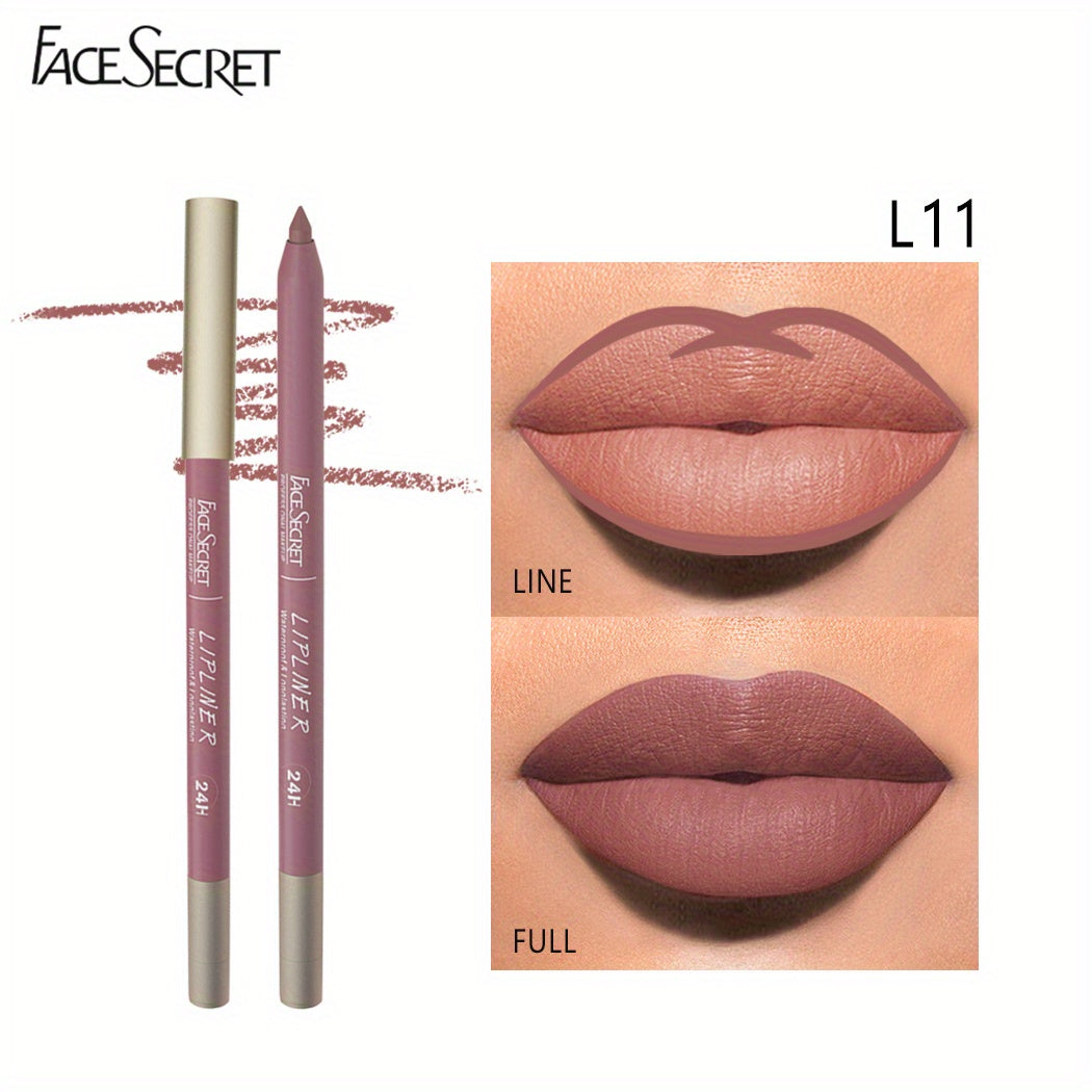 Long-Lasting Waterproof Lip Liner With High Pigment And Smooth Texture For Sweatproof Matte Lipstick And Correcting