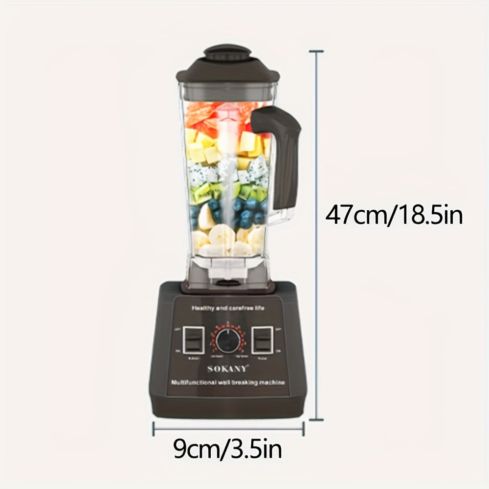 Sokany Multi-functional Blender, Wall-breaking Machine, Juicer, With A Powerful 5000W Copper Core Motor, 9 Adjustable Speeds, Sharp Blades For Fine Grinding, Food-grade Sealed Rubber Cover, Easy Switch, Ergonomic Handle