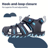 Super Breathable Kids Sandals - Non-Slip & Durable, Quick-On Hook & Loop for Beach, Water & Outdoor Fun - Boys & Girls Sizes
