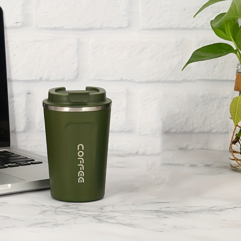 304 Stainless Steel Double-Layer Vacuum Insulated Coffee Mug With Leak-Proof Lid - Perfect For Restaurant/ Hotel/ Commercial, And Outdoor Use! Eid Al-Adha Mubarak