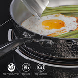 Wodillo 6pcs Hammered Cookware Set, Stainless Steel Pots And Pans Set With Tempered Glass Lids, Kitchen Induction Cooking Pot And Pan Set Compatible With All Cooktops, Oven & Dishwasher Safe