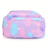 Vibrant Tie Dye Cartoon Pattern Backpack - Spacious School Bag with Insulated Lunch Box, Pencil Case, and Multiple Compartments for Organized School Use