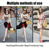 3pcs/set Golden Luxury Top Handle Tote Bag, Crocodile Print Satchel Handbag, Women's Fashion Shoulder Bag, Crossbody Bag & Purse