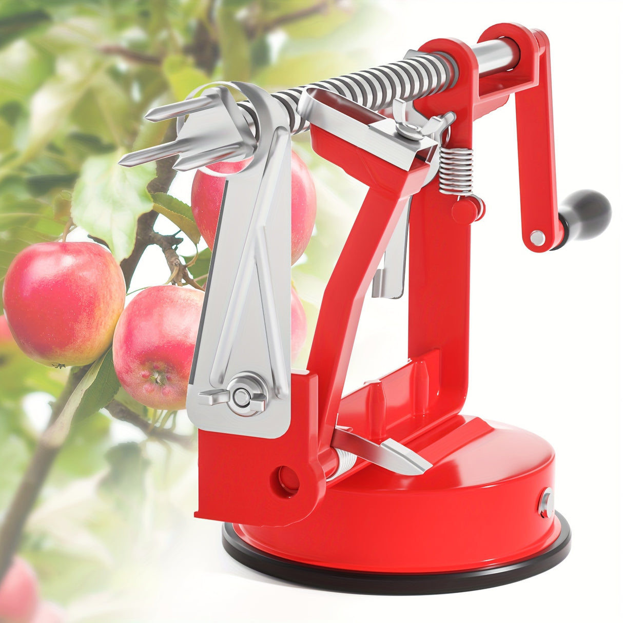 1pc, OOKUU Apple Peeler Corer 3 In 1 Apple Peeler Slicer Corer With Powerful Suction Base And Stainless Steel Blades