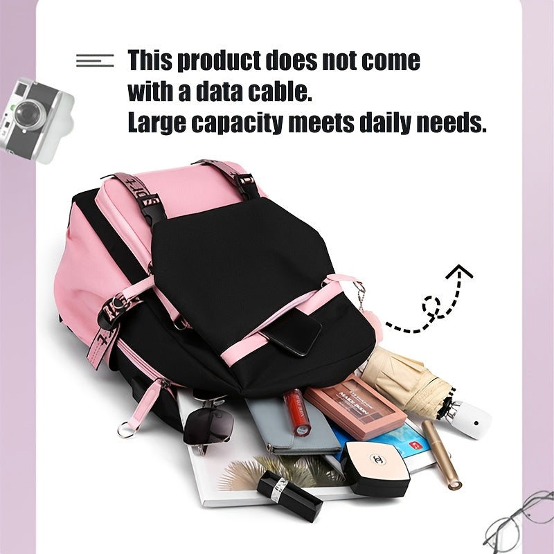 Hello Kitty Kurumi Cute Laptop Backpack Women Travel Hiking Backpack Men Large Cartoon School Bag 18 Inch