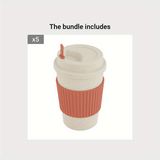1pc 21oz Portable Reusable Coffee Cup, Travel Wheat Straw Fiber Mug for Restaurant, Hotel, Commercial, Outdoor, Office, Home, Car Use - 4 Colors Available