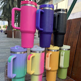 Vacuum Insulated 40 oz Stainless Steel Tumbler with Handle - BPA-Free, Shatterproof Travel Mug for Hot/Cold Drinks, Perfect Outdoor Gift