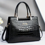 1pc Elegant Crocodile Pattern Leather Handbag, Multifunctional Crossbody Bag with Versatile Design for Women's Outdoor Travel