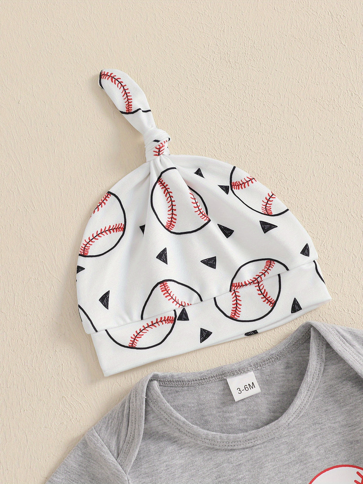 0-18 Months Baby Boy Summer Outfits Short Sleeve Romper Baseball Pants Hat Set, for Outdoor