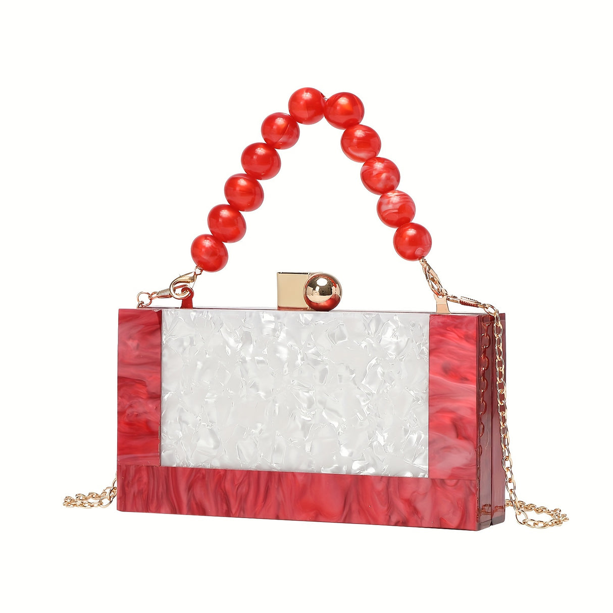 Mini Elegant Dinner Clutch Bag, Classic Acrylic Banquet Handbag, Women's Formal Purse For Wedding Party Prom